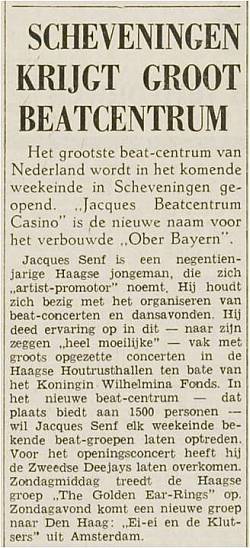 Leidsch Dagblad newspaper article November 02, 1965 Scheveningen krijgt groot Beat Casino
